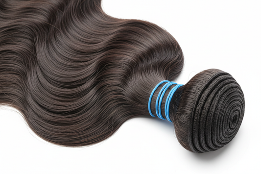  Body wave bundle with blue rubber band 